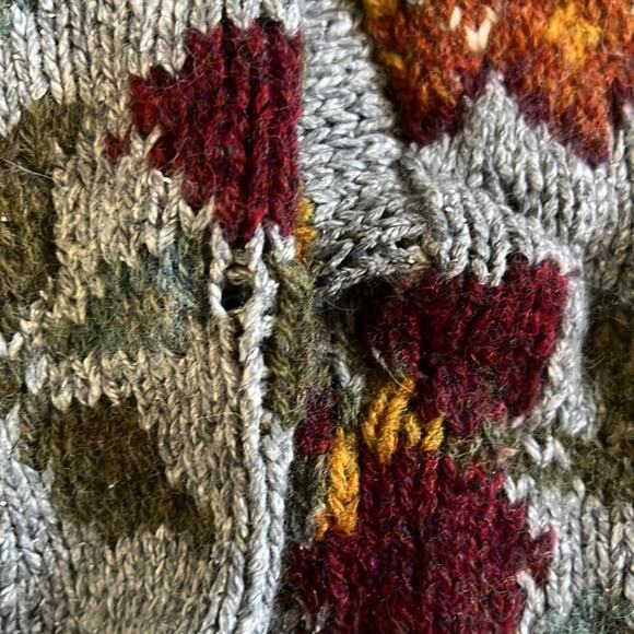 Vintage LLBean women’s wool sweater size Large fair isle fall harvest - Picture 5 of 10